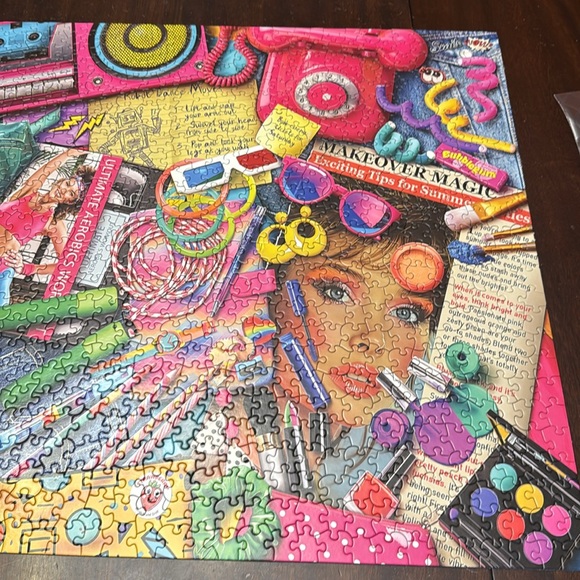 White mountain 80's Girl 1000 Piece Jigsaw Puzzle. Complete - Picture 4 of 6